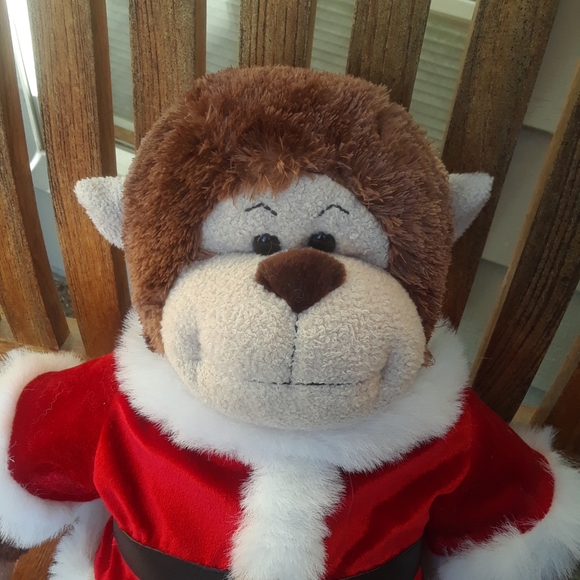 Build-A-Bear monkey in Santa suit - Picture 4 of 5